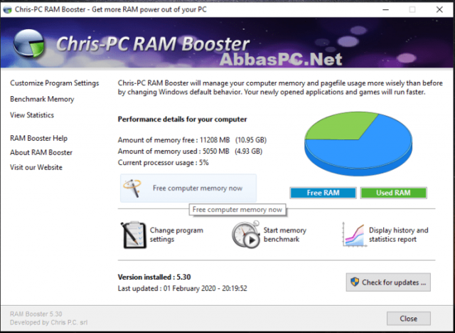 instal the new version for apple Chris-PC RAM Booster 7.09.25